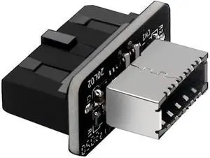 Vszerda USB Front Panel Adapter, Vertical USB 3.1 Front Panel Socket Key-A Type-E to 3.0 19/20Pin Header Adapter