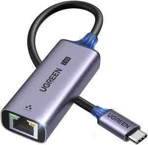 UGREEN USB C to Ethernet Adapter 2.5G, Ethernet Adapter for Laptop, Aluminum, Type C (Thunderbolt 4/3 Compatible) to RJ45 Network Internet, Compatible for NAS, MacBook Air/Pro, XPS, iPhone 15 Pro/Max