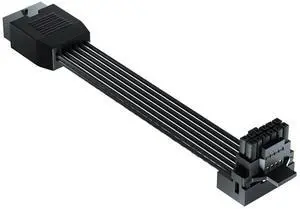 Vszerda PCI-e 5.0 12VHPWR 16 Pin Right Angle Adapter Female to Male Extension Cable, 16AWG 600W 12VHPWR 90 Degree Adapter for Graphic Card GPU 12+4pin RTX 3090Ti 4070Ti 4080 4090 (Type B)