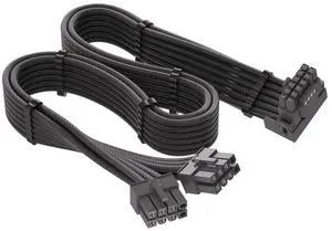 12VHPWR 90 Degree Adapter for Corsair: PCIE 5.0 16AWG 600W 12VHPWR Adapter Dual 8 Pin PCIe to 16 Pin 12+4 Pin for RTX 4090 4080 3090TI 4070Ti Graphics Card GPU, ONLY for Corsair Power Supply (Type B)