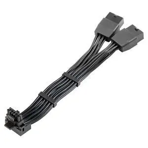 Vszerda  12VHPWR 90 Degree Adapter to 2X 8Pin: 16AWG 16 PIN GPU Right Angle PCI-E 5.0 Extension for for Graphic Card GPU 12+4pin RTX 3090Ti 4070Ti 4080 4090 (Type B)
