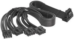 Vszerda 12VHPWR 90 Degree Right Angle Adapter for Corsair 12VHPWR 16AWG 600W PCIE 5.0 12+4 16 Pin for RTX 4090 4080 3090TI 4070Ti GPU, 4X 8 Pin ONLY for Corsair Modular Power Supply (Type B)