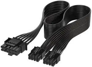 Vszerda ATX3.0 PCIe 5.0 12VHPWR Power Modular Cable to Dual ATX 8Pin for 3080 3090TI PSU 16Pin 12Pin+4Pin Graphics Card