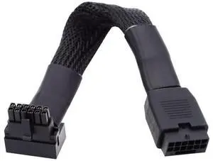 Vszerda ATX3.0 PCI-E 5.0 12VHPWR Power Modular Cable Male to Female 90 Degree Down Angled Extension Cable Vszerda ATX3.0 PCI-E 5.0 12VHPWR Power Modular Cable Male to Female 90 Degree Down Angled Extension Cable