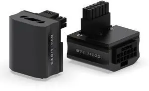 12VHPWR 12+4 Pin Angle Connector Power Adapter for RTX40' Series Graphics Card, Supports 600W Output, Comptatible to RTX4090,4080,4070ti -90 Degrees RVS Type- Black-1 Pack