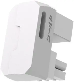Vszerda Shield Series 8-Pin PCIe GPU Power Adapter,180-Degree U-Turn Angled Connector, Aluminum Design for Graphics Cards  Reverse Type,White-1 Pack