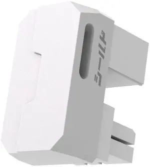 Vszerda Shield Series 8-Pin PCIe GPU Power Adapter,180-Degree U-Turn Angled Connector, Aluminum Design for Graphics Cards  Standard Type,White-1 Pack