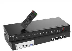 MT-VIKI HDMI/VGA Rack Mount KVM Over CAT6 Cable, 8 Port CAT7 KVM Console Not Included USB HDMI/VGA CAT6 Dongle