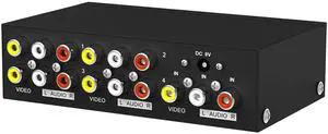 MT-VIKI 4 Way 3 RCA Splitter Composite Video Audio Distribution (1 in 4 Out)