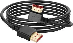 Vszerda 8K HDMI 2.1 Right Angle Cable 6.6FT 90 Degree 48Gbps High Speed HDMI Male to Male Cable for 4K@120Hz 8K@60Hz 2K@240Hz (Right Angle)