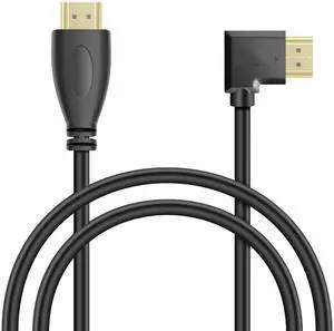 Vszerda 90 Degree HDMI Extension Cable 3Ft Gold Plated 270 Degree Angle 4K HDMI 1.4 Cable Supports Ethernet, 3D, 4K and Audio Return (Right Angle)
