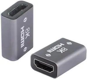 Vszerda 2 Pack 8K HDMI Adapter Female to Female HDMI Connector for HDTV, Computer, PC, Monitor, Laptop, Projector and More