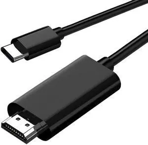 Vszerda USB C to HDMI Cable 6ft 4K for Monitor, Adapter MAC, USBC Converter vga iPad pro, MacBook air, Type Cord Chromebook, TV
