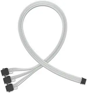 Vszerda PCI-e 5.0 12VHPWR PSU Cable,16AWG 16-Pin (12+4) PSU Extension Cable for GPU 3090Ti & RTX 4080 4090 (3x30cm, White)