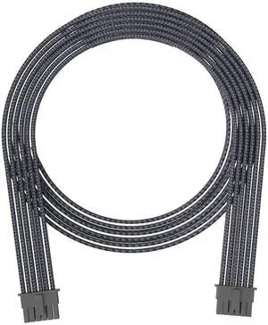 Vszerda PCI-E5.0 12VHPWR 16Pin(12+4P) Sleeve Modular Cable, 16 AWG Male to Male Power Cable for RTX 3090Ti 4080 4090 (Black)