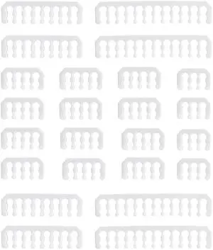 Vszerda Cable Comb Kit for Power Cable,Sleeve Management Tools Wire Organizer Comb Includes 4x24 P+4x16P+12x8P+4x6P Computer Case Water Cooling Cable Organizer(White)