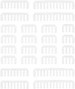 Vszerda Cable Comb Kit for Power Cable,Sleeve Management Tools Wire Organizer Comb Includes 4x24 P+4x16P+12x8P+4x6P Computer Case Water Cooling Cable Organizer(Clear)