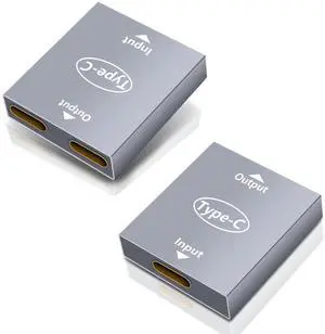 Vszerda USB C Splitter Dual USB C Charger Adapter USB Female to Female Double USB C Port Hub Charger Power Split Adapter Splitter2 Pack