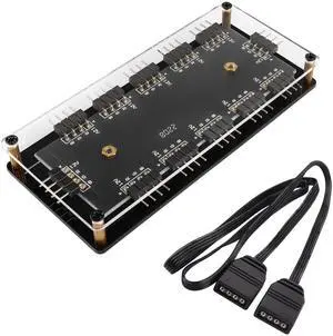 Vszerda 12V 4Pin RGB LED Splitter 4 Pins LED Splitter Cable LED Strip Connector 1 to 10 Y Splitter for RGB 5050 3528 LED Light Strips with 50CM Extension Cable