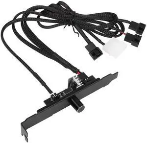 Vszerda Fan Hub CPU Cooling 12V 3/4pin PC 3 Channels Fan Hub 1Knob Cooling Fan Speed Controller1Knob IDE