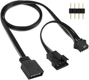 Vszerda 4 Pin RGB LED Splitter Cable 1.6FT/50CM 12V RGB 4 Pin Cable PWM RGB 4 Pin Adapter for Cases with Multi Colors RGB Control