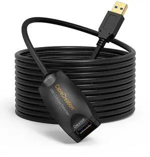 CableCreation Active USB 3.0 Extension Cable 16.4 FT, USB 3.0 Extender Male to Female Cord with Signal Booster Compatible with Oculus Quest 2, Rift Sensor, Steam VR, Gaming PC, 5M,2 Pack