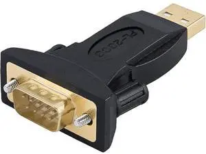 CableCreation USB to RS232 Male Adapter with PL2303 Chipset, USB to DB9 Serial Converter for Windows 11, 10, 8.1, 8, 7, Linux and Mac OS,Black