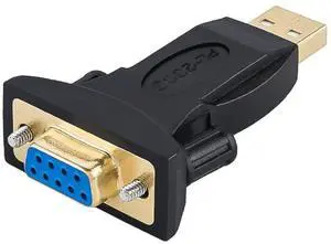 CableCreation USB to RS232 Adapter with PL2303 Chip, USB to DB9 Serial Female Converter Compatible with Windows 10, 8.1, 8, 7, Vista, XP, Linux and Mac OS X 10.6 and Above,Black