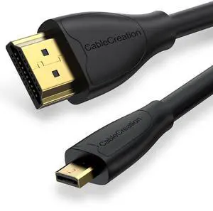 4K Micro HDMI to HDMI Cable Adapter, 4K 60Hz Ethernet 3D Audio Return, Compatible with GoPro Hero 7/6/5, Raspberry Pi 4, A6000, A6300, Nikon Camera, Yoga 3 Pro, Yoga 710, 6ft
