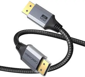 10ft DisplayPort Cable, DP 1.2, 4K@60Hz, 2K@165Hz, 2K@144Hz, Nylon Braided, Compatible with PC, Laptop, TV, Gaming Monitor