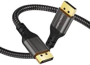 8K DisplayPort Cable 1.4, 10FT DP Cable (8K@60Hz, 4K@144Hz, 1080P@240Hz) HBR3 Support 32.4Gbps, HDCP 2.2, HDR10 FreeSync G-Sync for PC, Laptop to TV, Gaming Monitor and Graphics