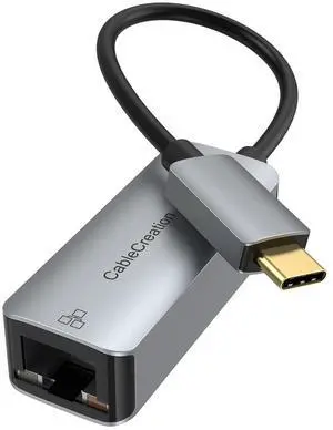 USB C Network Adapter, Type-C (Thunderbolt 3) to RJ45 Gigabit Ethernet LAN Network Adapter Compatible with Steam Deck, MacBook Pro,MacBook Air,M1/M2,iPad 2022,Galaxy S22 Ultra