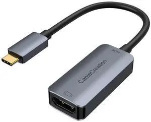USB C to HDMI Adapter for Home Office 4K@60Hz HDR, Type C Male to hdmi Female Adapter Thunderbolt 3 Compatible, for MacBook/Pro/Air, iPad Pro, Surface Book 2, Galaxy S22/S20, Aluminum