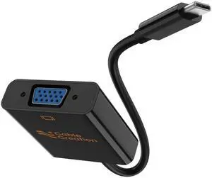 USB C to VGA Adapter for Old Mac Monitor, Type C to V G A 1080P@60Hz,USBC to VG A Convert Thunderbolt 3/4 to V GA for iPhone 15/16 Series, MacBook Pro/Air,iPad Pro, iMac, Surface Book