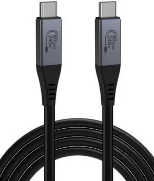 80Gbps USB 4 Cable 5FT, 120Gbps Bandwidth, 8K 60Hz Display, 240W Charging [USB-IF Certified] Compatible with Thunderbolt 5, Thunderbolt 4/3, USB4, SSD, MacBook M4 Pro, Dock, eGPU
