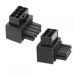 Vszerda 2pcs/lot 90 Degree Up Down Angled ATX 8P EPS Male to Female Power Header Adapter for CPU 12V