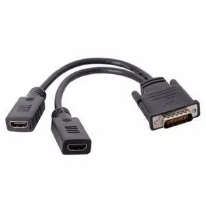 Vszerda DMS-59Pin Male to Dual HDMI 1.4 HDTV Female Splitter Extension Cable for PC Graphics Card