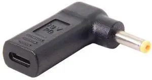 Vszerda USB 3.1 Type C USB-C to DC 19V Adapter PD Emulator Trigger 90 Degree Angled (4.0x1.7mm)