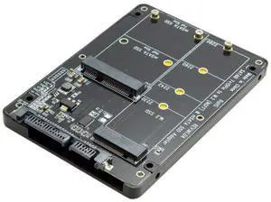 Vszerda 2 in 1 Combo M.2 NGFF B-key & mSATA SSD to SATA 3.0 Adapter Converter Case Enclosure