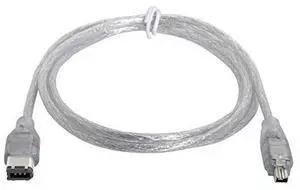 Vszerda 1394 6Pin to Firewire 400 IEEE 1394 4 Pin Male iLink Adapter Cord Cable for Camera Camcorder