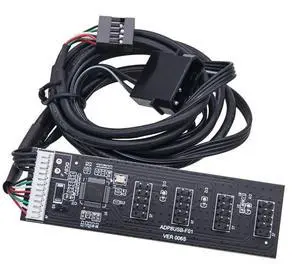 Vszerda USB 2.0 9pin 10pin Header 1 to 4 Female Splitter Extension Cable HUB with IDE 5V Power Connector Adapter Port Multilier