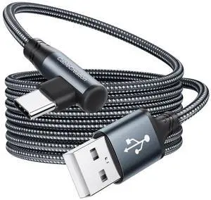 Right Angle USB C Cable 3.3FT, 90 Degree Nylon Braided 3A USB to USB C Cable for Car Carplay, iPhone 15, Galaxy S24/S23, MacBook,iPad mini 6,iPad Pro 2020, Switch Right Angle USB C Cable 3.3FT, 90 Degree Nylon Braided 3A USB to USB C Cable for Car Carplay, iPhone 15, Galaxy S24/S23, MacBook,iPad mini 6,iPad Pro 2020, Switch