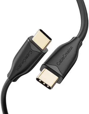 2m USB C to C Cable - 6.6FT Fast Charging 3A 60W USB Type-C for MacBook Pro Air S21 S20+ S20 Note 10 etc, Black