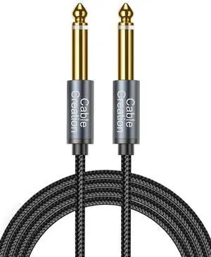 1/4 Instrument Guitar Cable (10FT/3M), Nylon Braid 6.35mm TS Straight Male to Male for Electric Guitar, Bass, Keyboard, Mixer, Amplifier, Amp, Speaker, Equalizer 1/4 Instrument Guitar Cable (10FT/3M), Nylon Braid 6.35mm TS Straight Male to Male for Electric Guitar, Bass, Keyboard, Mixer, Amplifier, Amp, Speaker, Equalizer