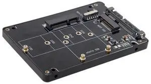 Vszerda Combo M.2 NGFF B-Key & mSATA SSD to SATA 3.0 Adapter Converter Case Enclosure with Switch