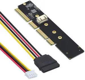 NGFF M.2 M-Key NVME AHCI SSD to PCI-E 3.0 16X 8X 4X Power Adapter Low Profile Height 3cm for 110mm 80mm SSD 1U Server