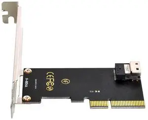 Vszerda PCI-E 4X to U.2 U2 Kit SFF-8639 to SFF-8654 Slimline SAS NVME PCIe SSD Adapter for Mainboard