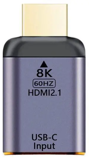 Vszerda USB-C Type C Female Source to HDMI Sink HDTV Adapter 8K@60hz 4K@120hz for Tablet & Phone & Laptop