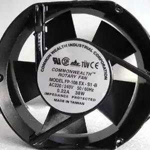 1 PCS COMMONWEALTH ROTARY FAN FP-108EX-S1-B AC 220/240V 38W 0.22A 170*150*51mm