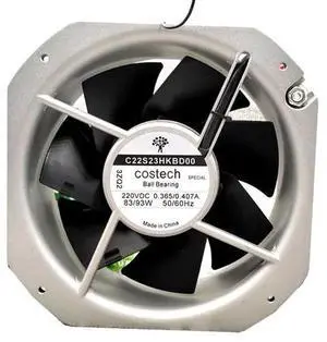 New In Box COSTECH C22S23HKBD00 All Metal Cooling Fan 230V